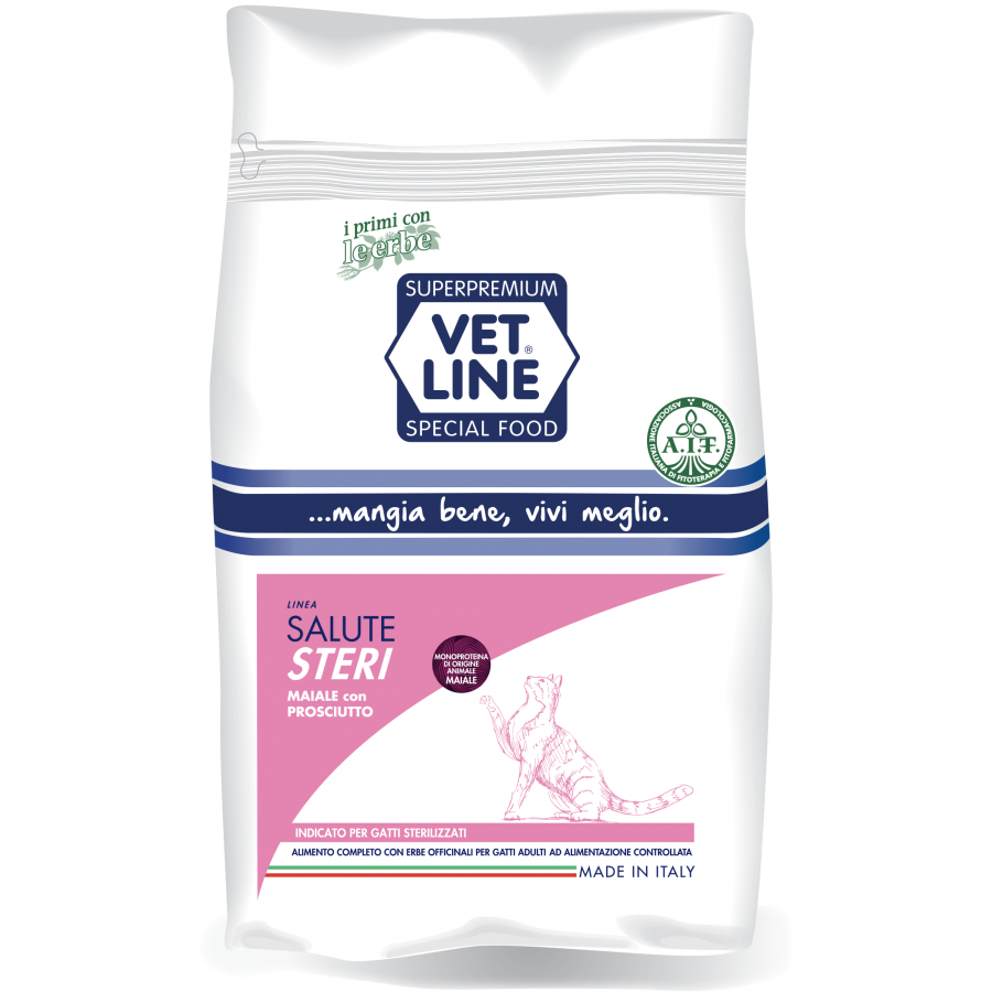 Vet Line Salute Steri Maiale e Prosciutto 800gr - Gatti Sterilizzati Vet Line Salute Steri Maiale e Prosciutto 800gr - Gatti Sterilizzati